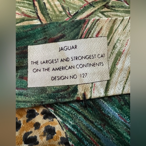Vintage WWF World Wildlife Fund 1991 100% silk Jaguar tie design number 127 - Picture 6 of 6